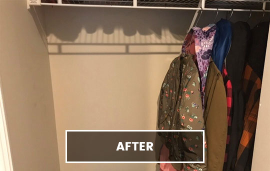 Roomy Closet After Hoodie Hanger