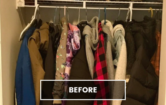 Packed Closet Before Hoodie Hanger